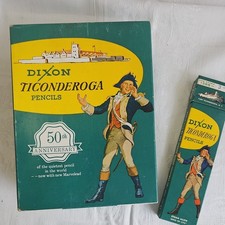 Vintage Dixon Ticonderoga Pencils #1388 Vintage Box 50th Anniversary 3 Unopened  picture