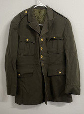 Vintage US Army Officers Coat Amalgamated Clothing 1950s 1960s Olive Drab picture