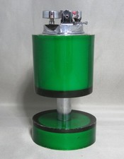 Vintage MCM Vibrant Green Lucite Acrylic Table Lighter Sarome c1970 RARE COLOR picture