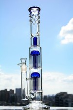16.5 Glass Bong Glass Water Bongs Bowl Tornado Percolate Pipe Hookahs 18mm Bowl picture