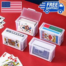 3PCS Clear Plastic Playing Card Storage Boxes: Deck Holders for Poker & Games picture