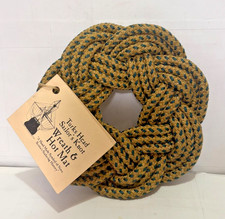 Vintage Turks Head Sailors Knot Wreath And Hot Mat Handmade In Nova Scotia 5