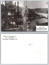 Camp Brooklyn Landing Ocmulgee River Georgia Steamboat Postcard picture