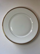 (2)VGT Porcelain d’ Art Malevergne Limoges France Dinner Plate 10”Gold Edge picture