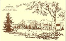 Vintage Postcard Fox River Valley Dundee Illinois Milk Advertising sketch like picture