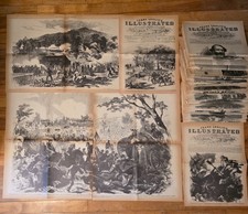 💎 1861 Civil War Newspaper Collection - 37 Reissues Frank Leslie Illustrated 💎 picture