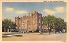 ANDERSON, IN Indiana   CHURCH OF GOD   Madison County   c1940's Linen Postcard picture