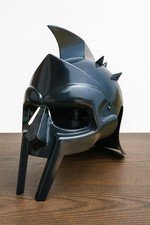 Gladiator Maximus Black Helmet Replica | 18 Gauge Steel Cosplay Mask Helmet picture