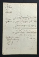NAPOLEONIC WARS AUTOGRAPH OF MARSHAL MAISON. ARMY GENERAL STAFF COMMISSION 1835. picture