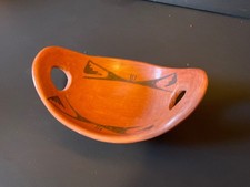 Vintage Native American Hopi Pueblo Pottery Bowl Signed Handmade picture