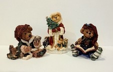 Boyds Bears Christmas Elf Figurines Lot of 3 Elgin Edmund Kringleberry picture