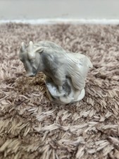 Pearlite Marblecraft Hand Carved Marble Ram Mountain Goat Figurine Canada 3.25” picture