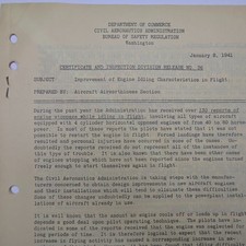 1941 Civil Aeronautics Admin Aircraft Airworthiness Bulletin CAA Aviation WWII picture