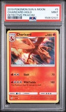 2019 Detective Pikachu #05 Charizard PSA 9 Mint Pokemon Rare Holo Sun & Moon picture