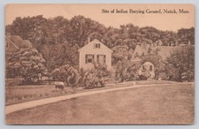Natick Massachusetts MA Site of Indian Burying Ground Postcard picture