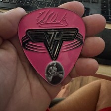 Ultra Rare One of a Kind EVH Van Halen Pink Version Challenge Coin Spinning Logo picture