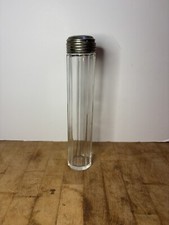 Antique Victorian Paneled Glass Toothbrush Holder 6.75” picture