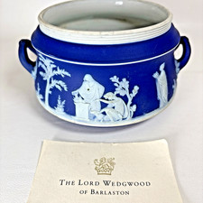 Wedgwood Dark Blue Jasperware Handled Bowl 5