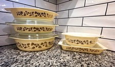 Vintage Pyrex Golden Acorn Set picture