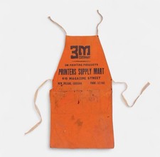 Vintage Orange 3M Company Supply Apron, NOLA, 1950’s Era, Pockets And Pen Holder picture