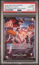 2024 ONE PIECE PROMOS PSA MAGAZINE EXCLUSIVE #060 MONKEY D. LUFFY PSA 10 picture