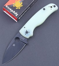 Shaman Jade Transparent Handle Black Plain Blade Lock Back Pocket Folding Knife picture