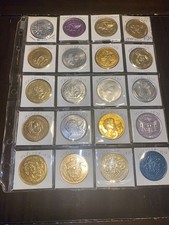 Lot of 20 Krewe Of America MARDI GRAS DOUBLOONS 1969 1970 1971 - helios bacchus picture