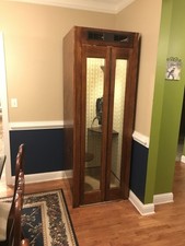 Vintage Wooden Phone Booth Telephone 1930 - 1940 Era Man Cave Prop Decor picture