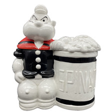 Vintage Benjamin & Medwin Popeye & Spinach Cookie Jar picture