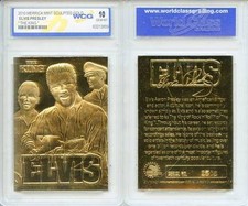 ELVIS PRESLEY 2010 The King 23KT Gold Card Sculpted Limited - Graded GEM MINT 10 picture