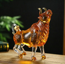 Cow Shaped Lead-Free Wine Decanter - Unique Whiskey Bottle for Liquor,  Scotch picture