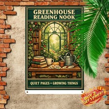 If You Have A Garden And Library Iron Plaque Tin Metal Sign 8x12 Decor picture