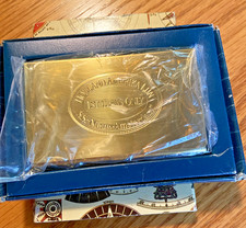 Holland America Line Brass Business Card Holder Nieuw Amsterdam 1st Class picture