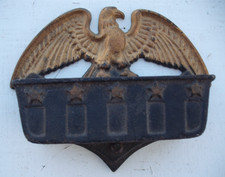 Vintage Antique American Eagle Cast Iron Matchsafe picture