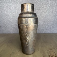 Vintage 1930s Gorham EP Silver Plate Cocktail Shaker 026 Monogram Art Deco As-Is picture