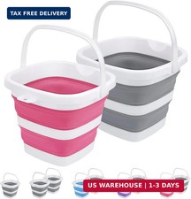 2 Pack Collapsible Buckets 5L 1.3Gallon Small Cleaning Bucket for Household Port picture