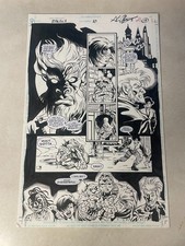 SCARE TACTICS #10 ORIGINAL COMIC ART 1998 TEAM PAGE GROSSOUT RECOVERS HIS HEAD picture