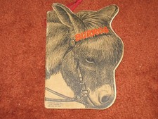1902 1903 H.H. TAMMEN DENVER ~DIE CUT ~BURRO ~DONKEY or MULE BOOKLET ~Good picture