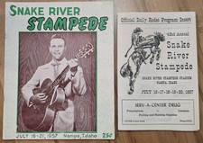 Vtg 1957 Snake River Stampede Souvenir Program Eddy Arnold Cover w/Score Card picture
