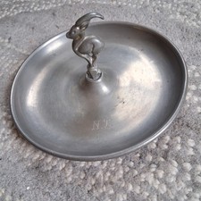 Just Anderson Style Ashtray Art Nuveau Metal Vintage Marked NT picture