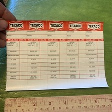 Vintage Texaco Oil Change Service Reminder Tag Sticker tags Lot of 5 NOS Old Car picture
