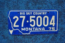 1975 RICHLAND County MONTANA License Plate picture