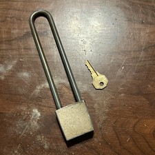 Vintage Long Shackle Corbin Padlock With Key picture