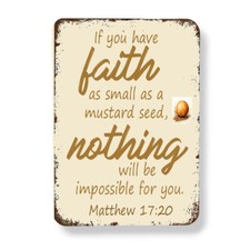 Matthew 17:20 Mustard Seed Fridge Magnet Bible Verse Scripture Religious Gift picture
