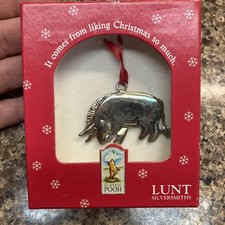 LUNT SILVERSMITHS Classic Pooh EEYORE Christmas Ornament w/Box, 2