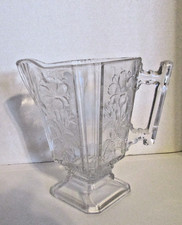 Floral Pressed Clear Glass Pitcher 6