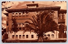 Vintage Printed Lithograph Post Card High School Modesto California picture