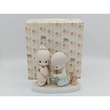 Precious Moments With This Ring I... Figurine 104019 Boy Girl Dog 1987 Enesco picture
