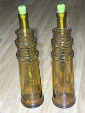 Vintage Truro Vineyards Lighthouse Bottle Lighthouse Kerosene Amber Oil Lamps picture