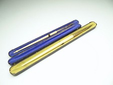 2 Antique Dipping Pens Mother of Pearl Dip Pen E.S Johnson & Morton 14K Nibs picture